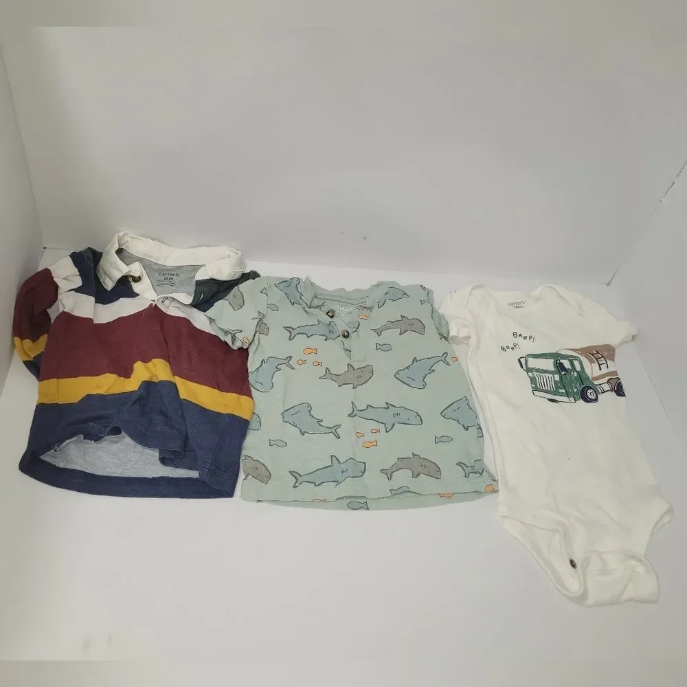 Carter's Size 18 Months Baby Boy 3 Shirt Bundle